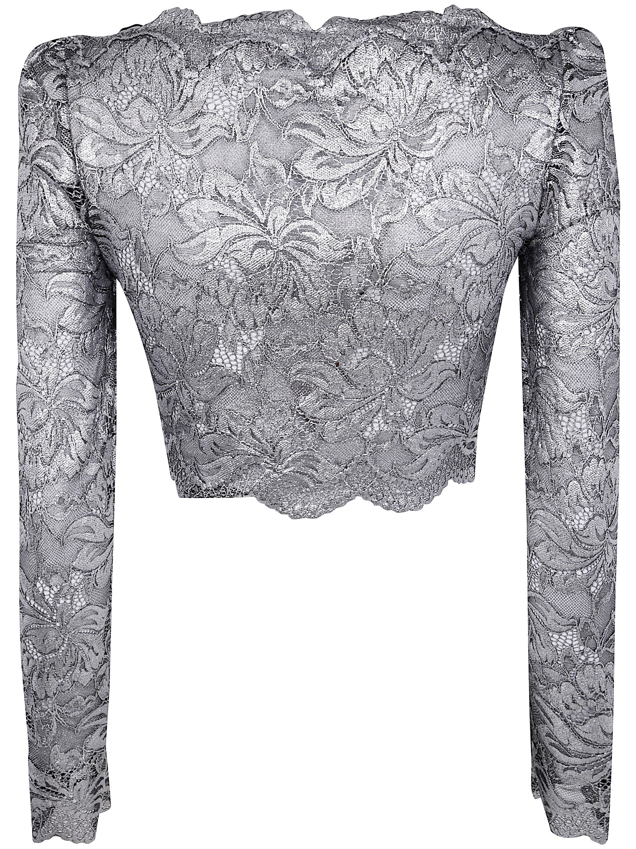 CROPPED LONG SLEEVES LACE TOP Paco Rabanne