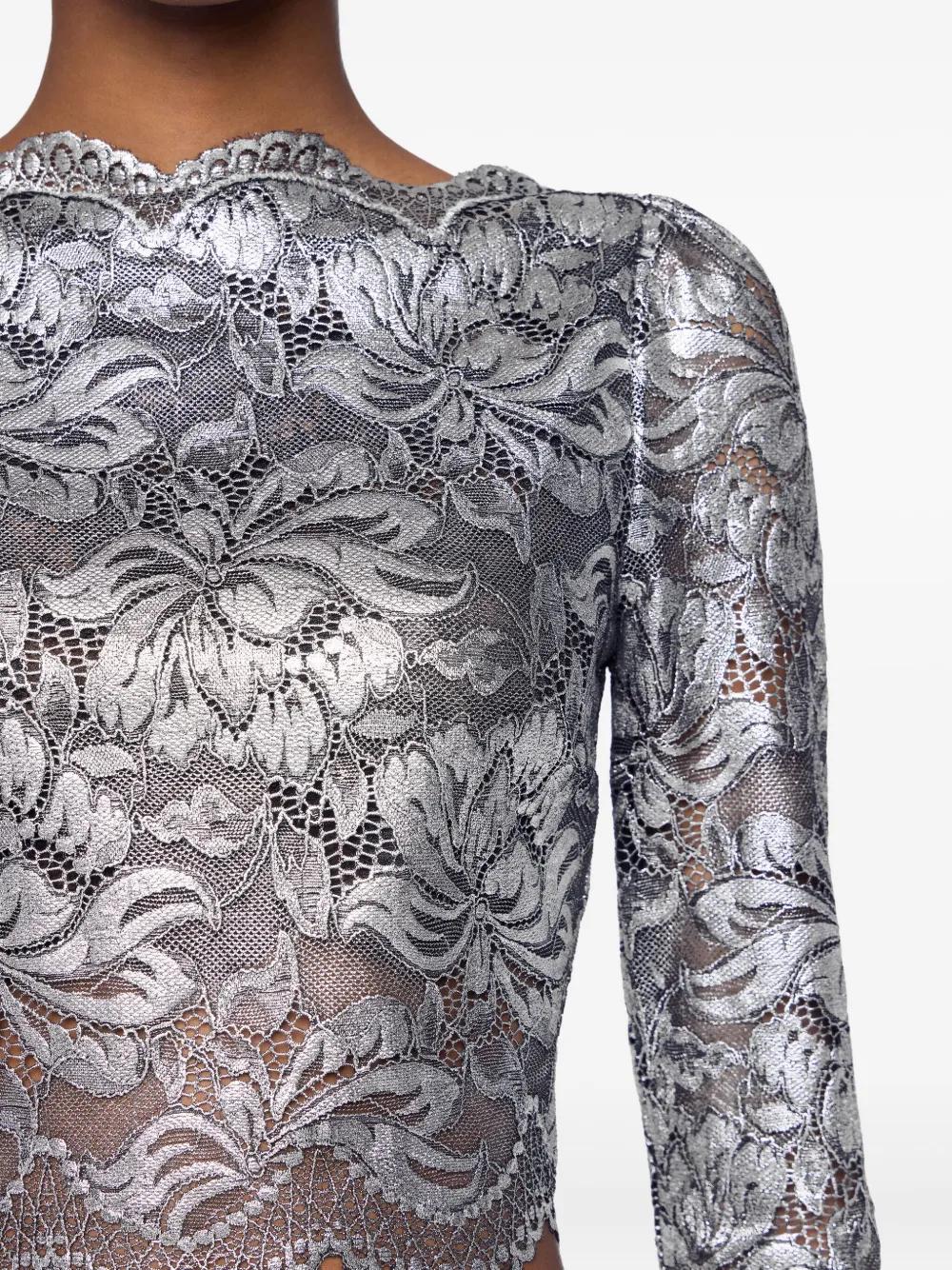 CROPPED LONG SLEEVES LACE TOP Paco Rabanne