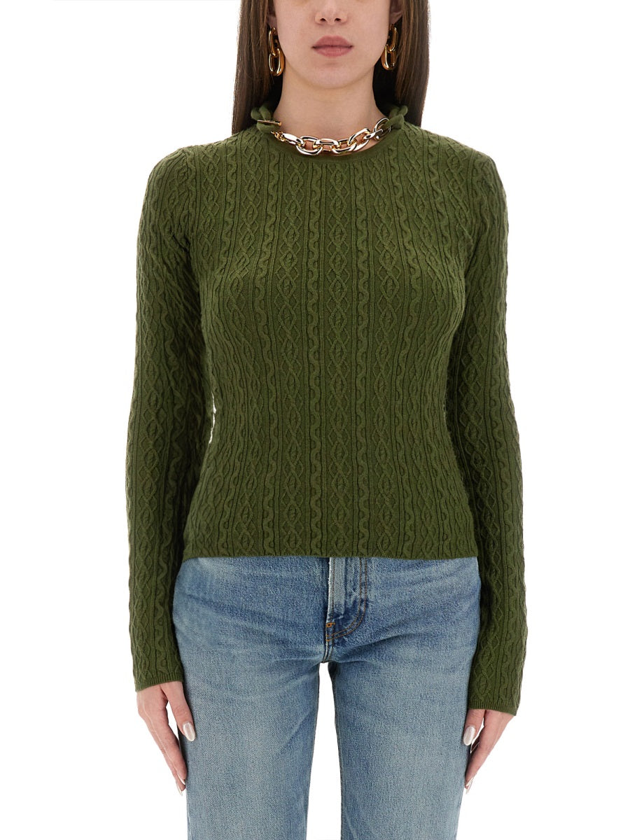WOOL JERSEY. Paco Rabanne GREEN S