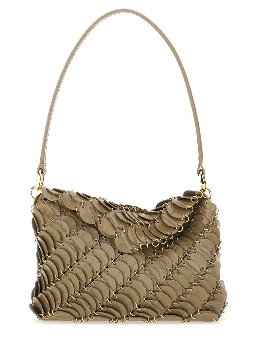 BEIGE LEATHER SHOULDER BAGS Paco Rabanne BEIGE UNI