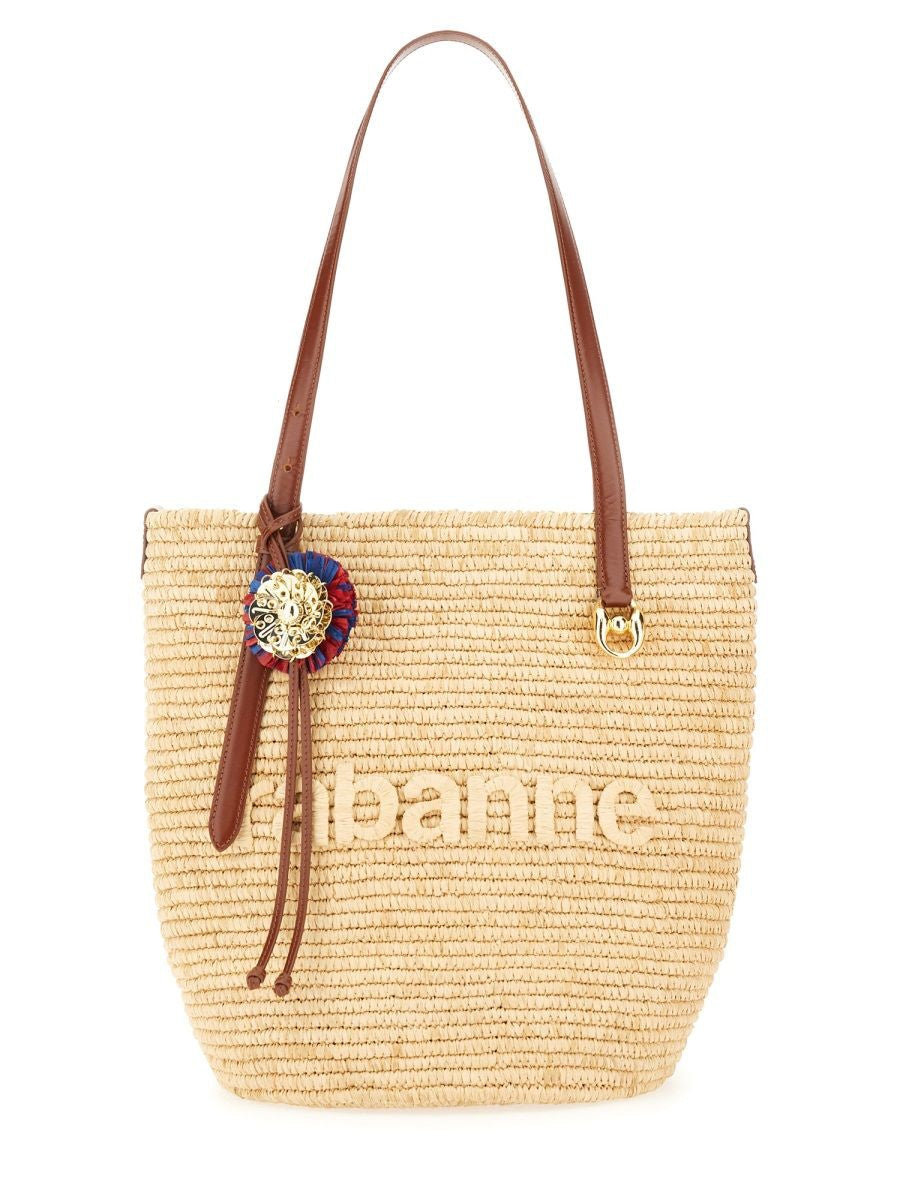 NATURAL RAFFIA TOTE BAG Paco Rabanne BEIGE UNI