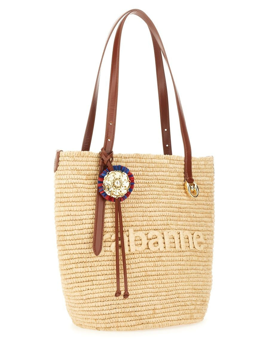 NATURAL RAFFIA TOTE BAG Paco Rabanne