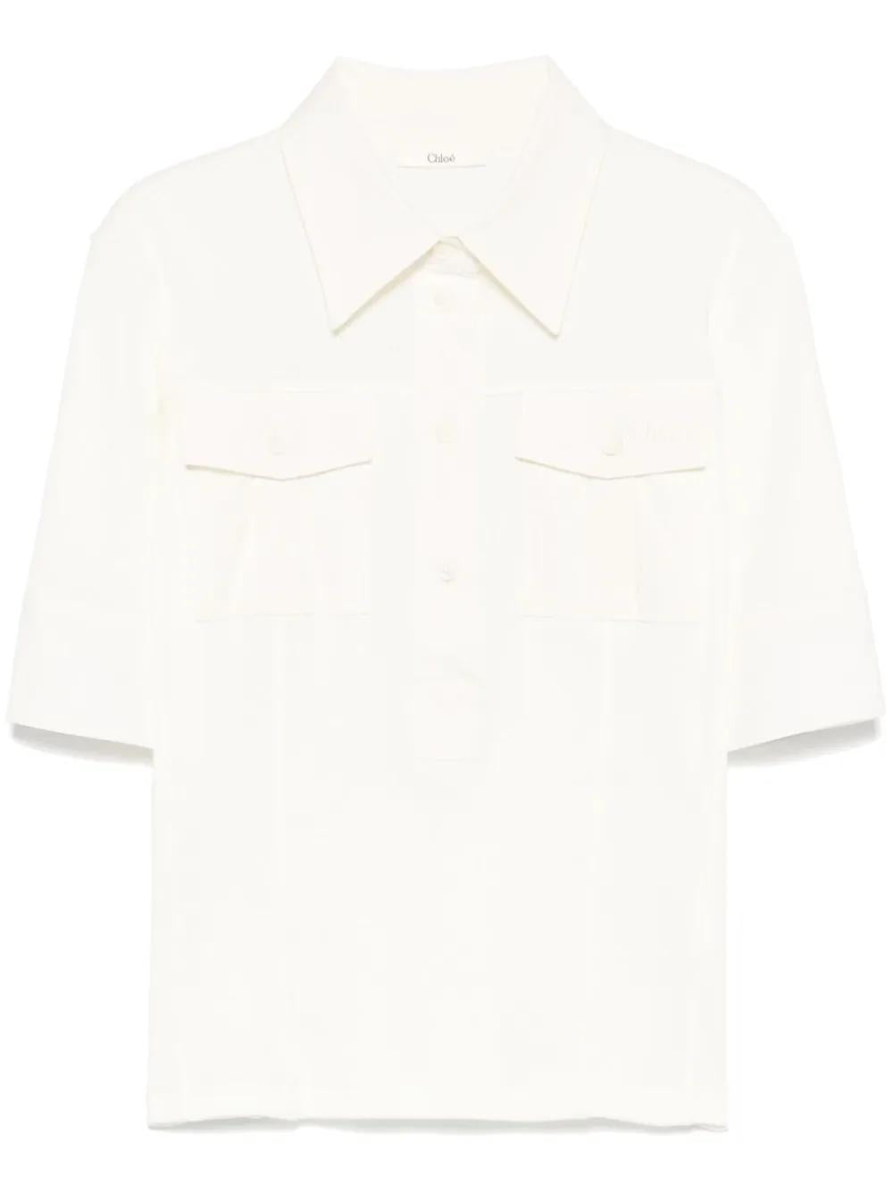 SLIM FIT POLO. Chloé WHITE S