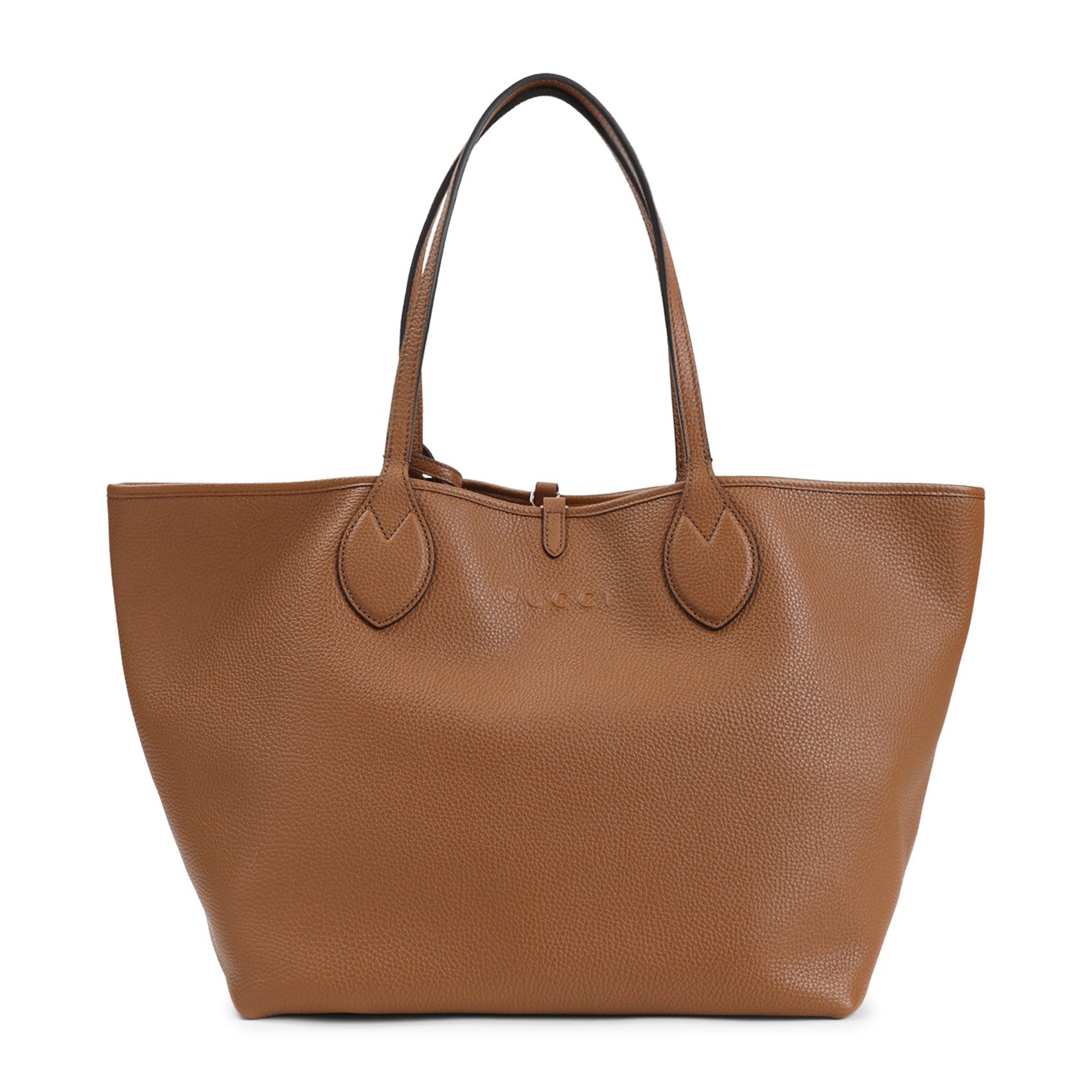 Beige and ebony GG canvas reverse side of Gucci Totissima tote bag by Gucci
