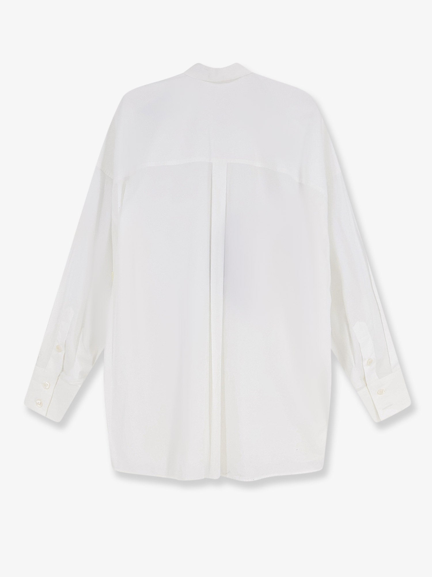 White Dolce & Gabbana cotton shirt with pointed collar, detail view
