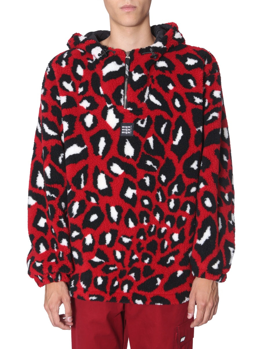 SHEARLING JACKET MSGM RED 46