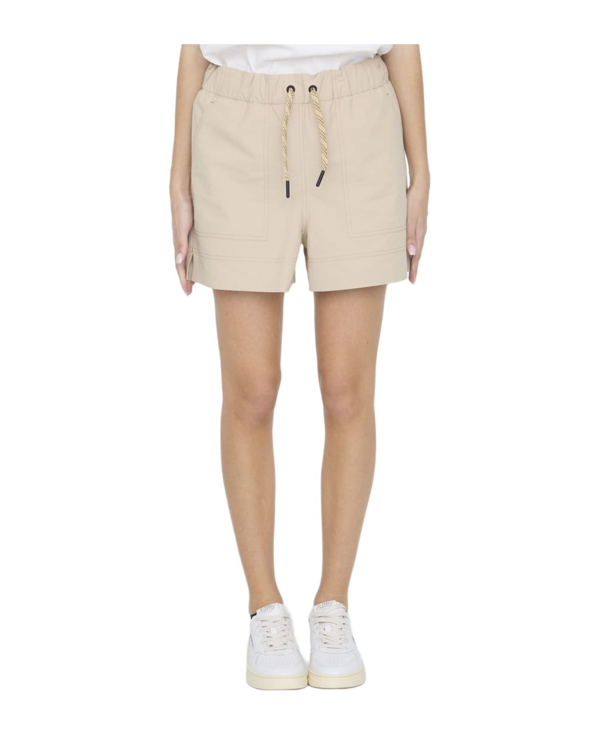 BERMUDA WITH LOGO MONCLER GRENOBLE BEIGE XS