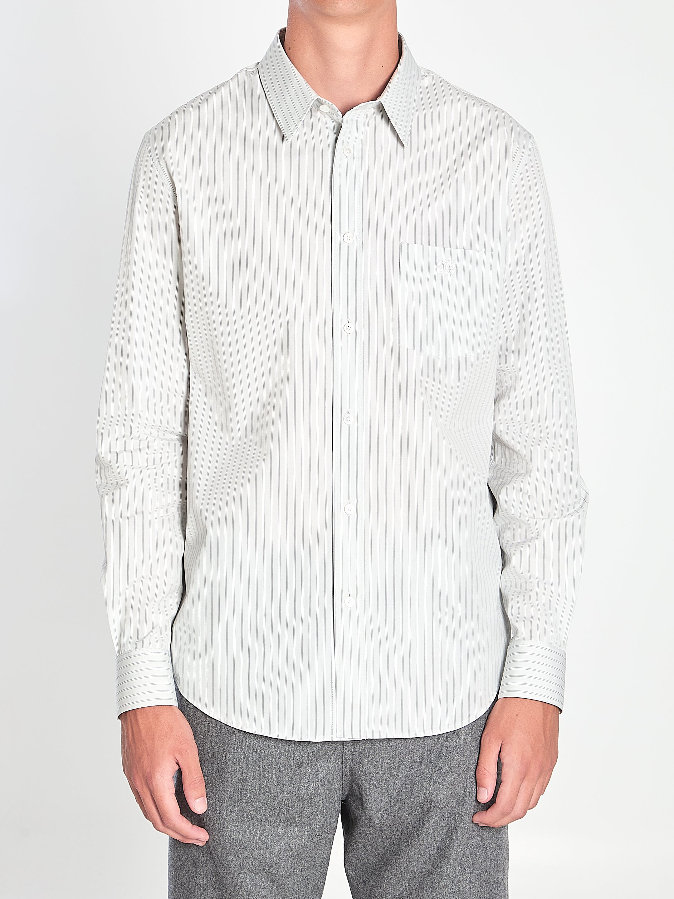 STRIPED COTTON SHIRT Celine GREY 39