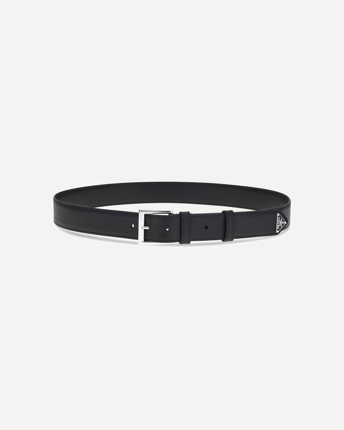 LEATHER BELT WITH METAL BUCKLE Prada
