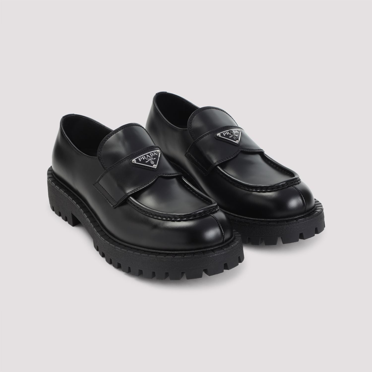 LEATHER LOAFERS Prada