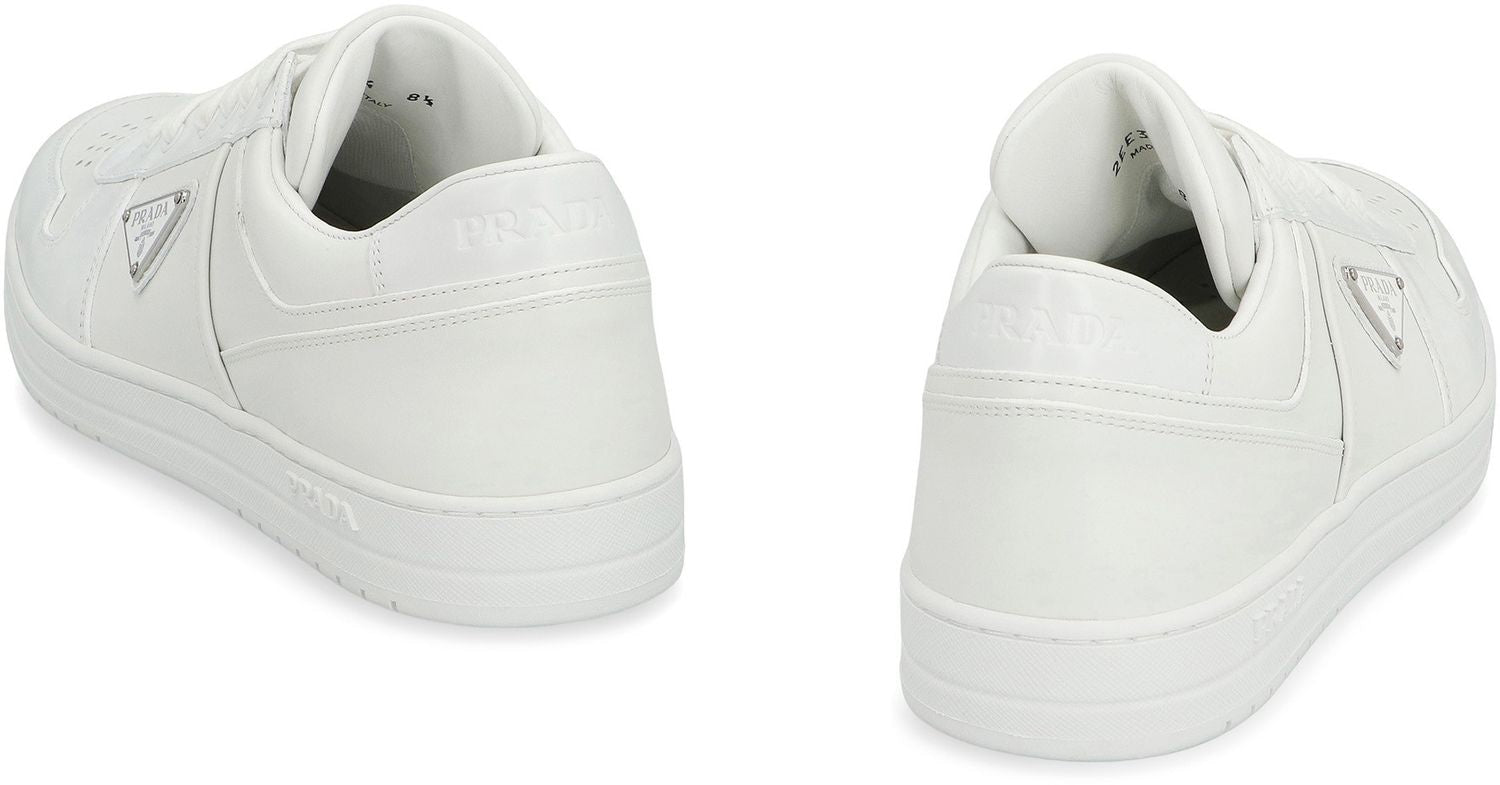 DOWNTOWN LEATHER LOW-TOP SNEAKERS Prada