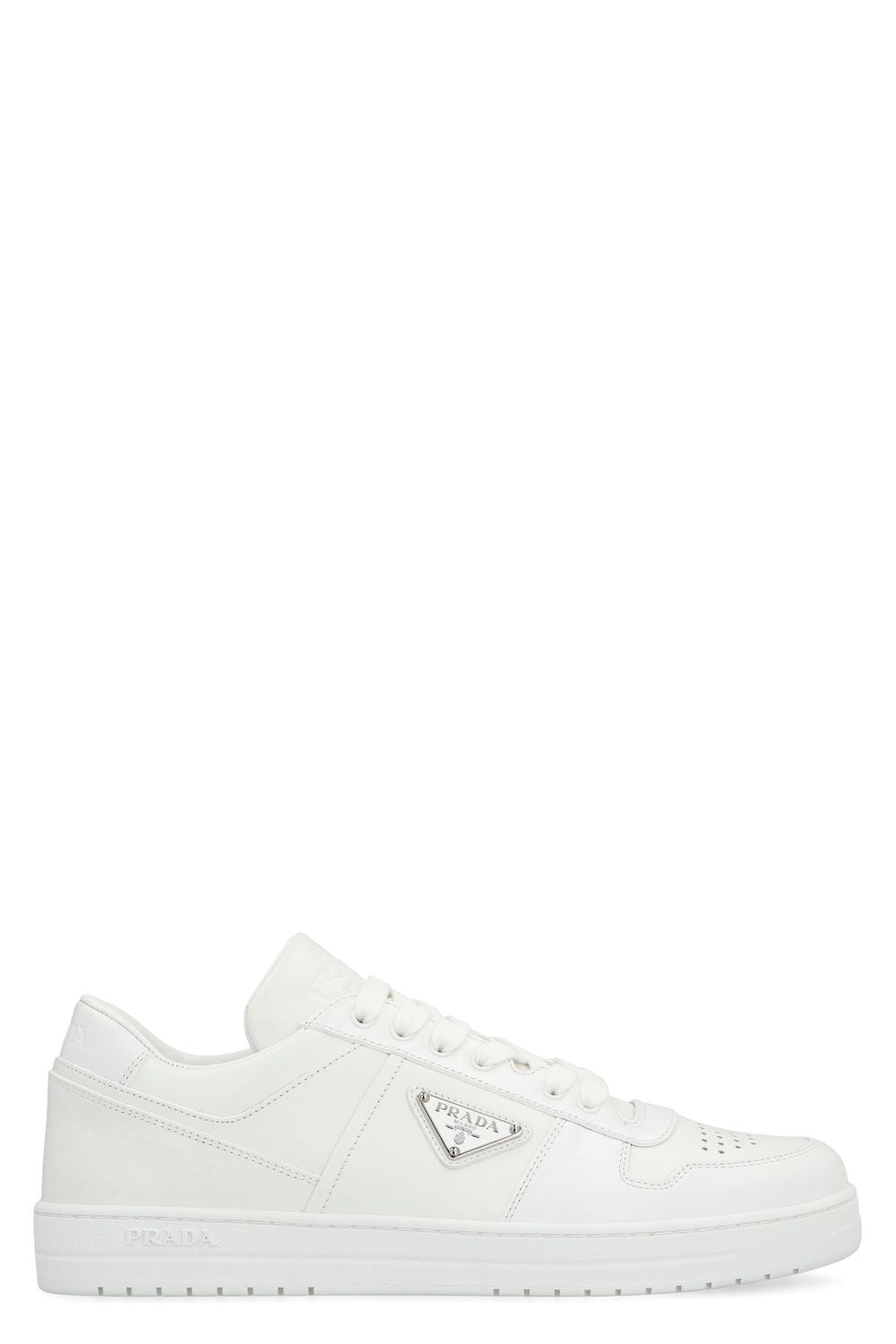 DOWNTOWN LEATHER LOW-TOP SNEAKERS Prada White 6