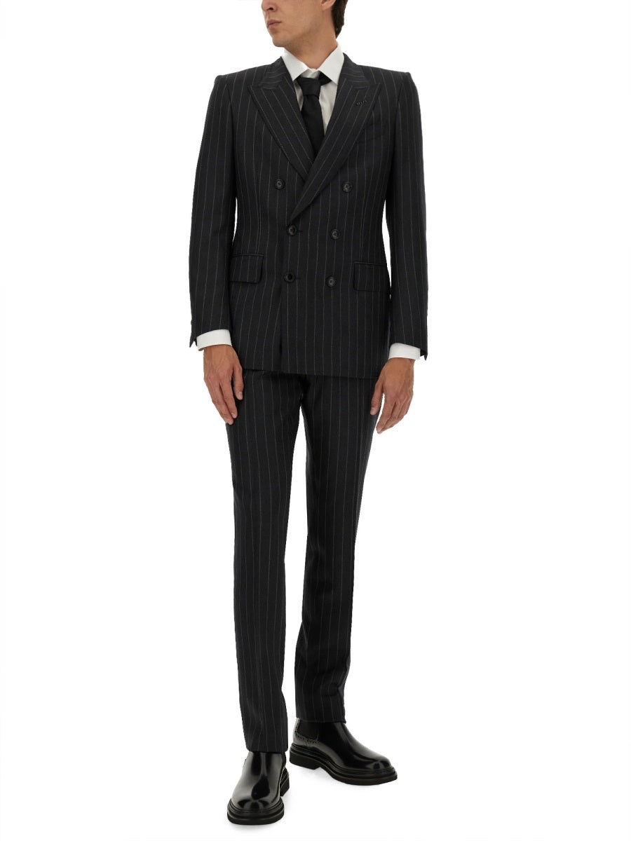 GREY WOOL SUITS Tom Ford
