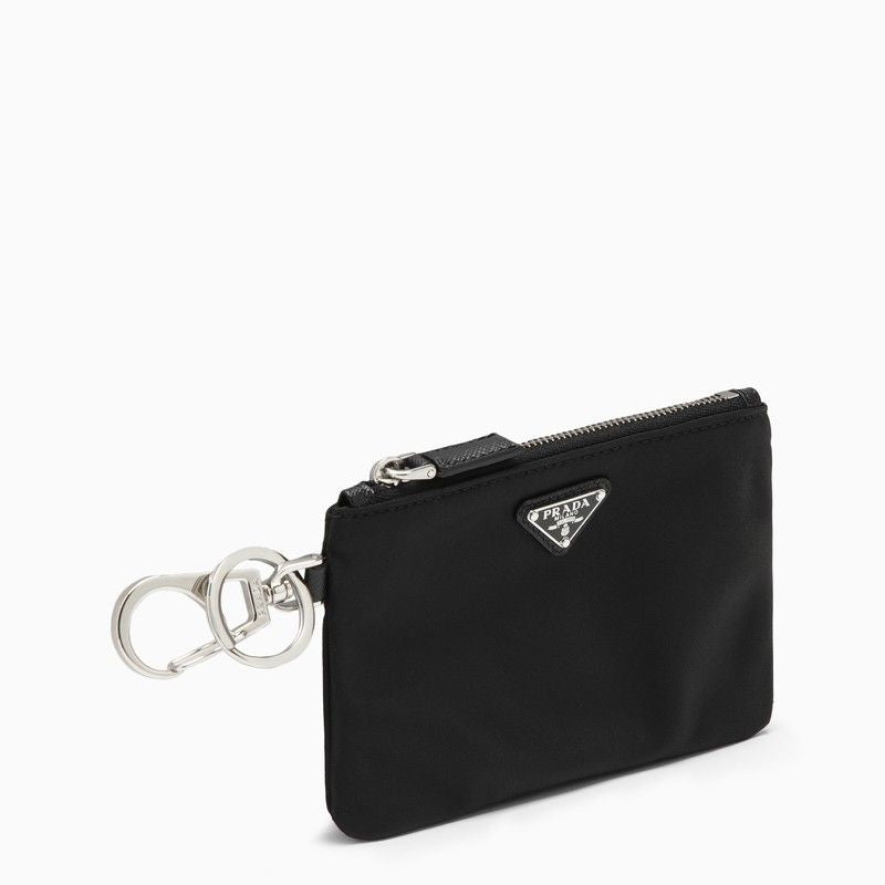 RE-NYLON KEY RING WITH LOGO Prada black TU