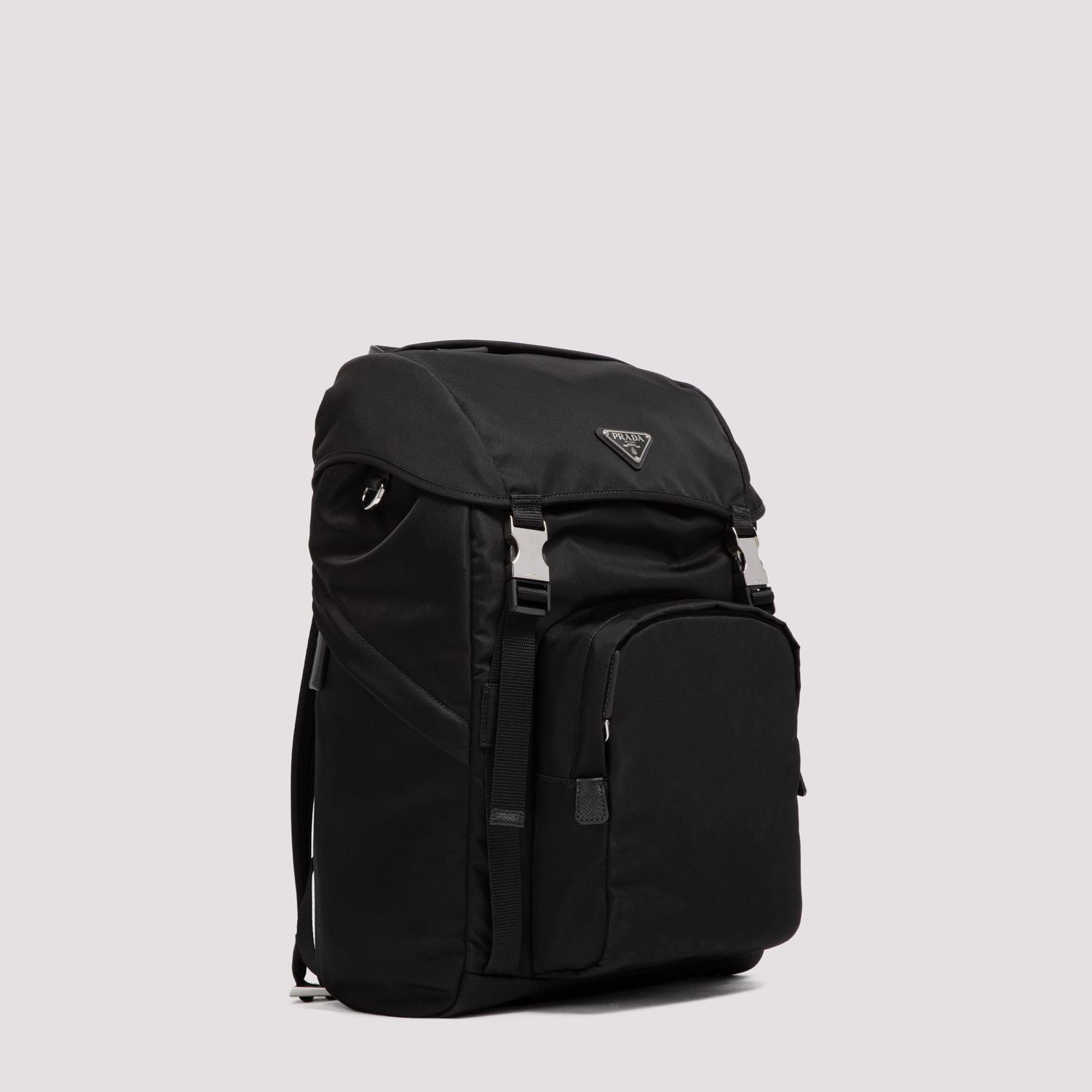 BLACK RE-NYLON BACKPACK Prada