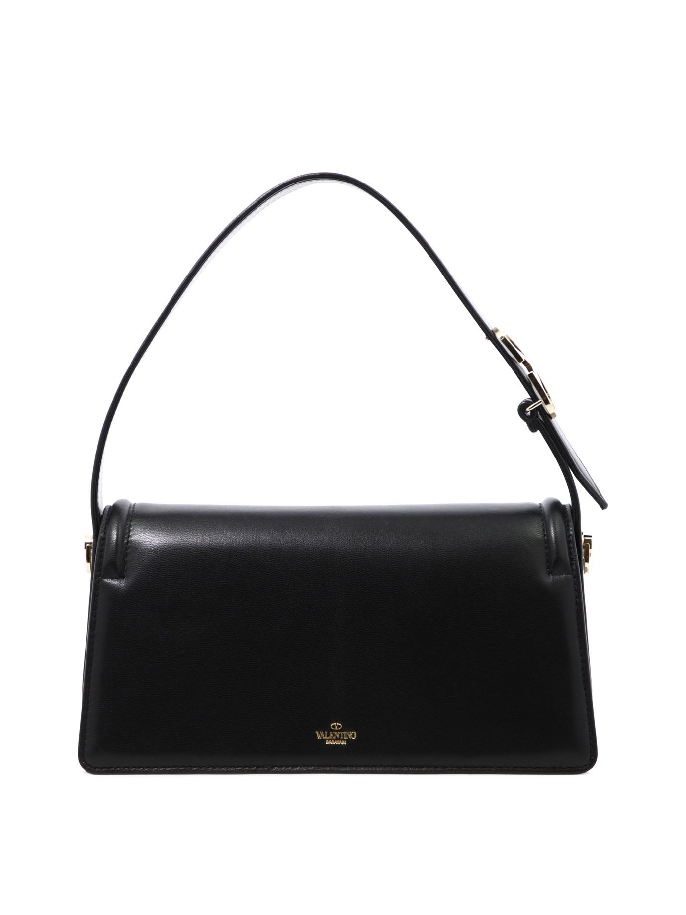 BLACK LEATHER SHOULDER BAG Valentino Garavani