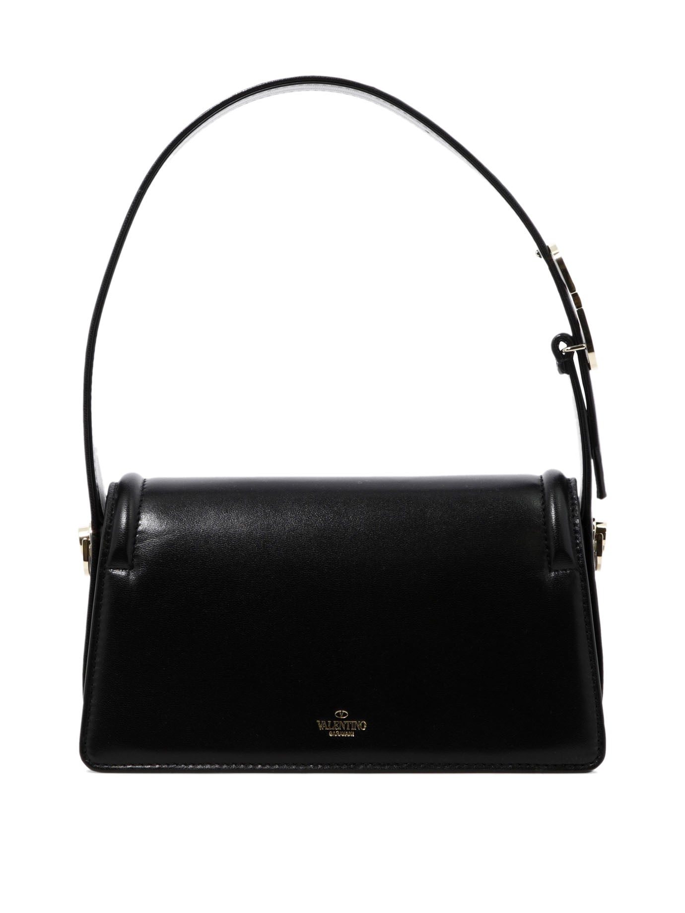 BLACK LEATHER SHOULDER BAG Valentino Garavani
