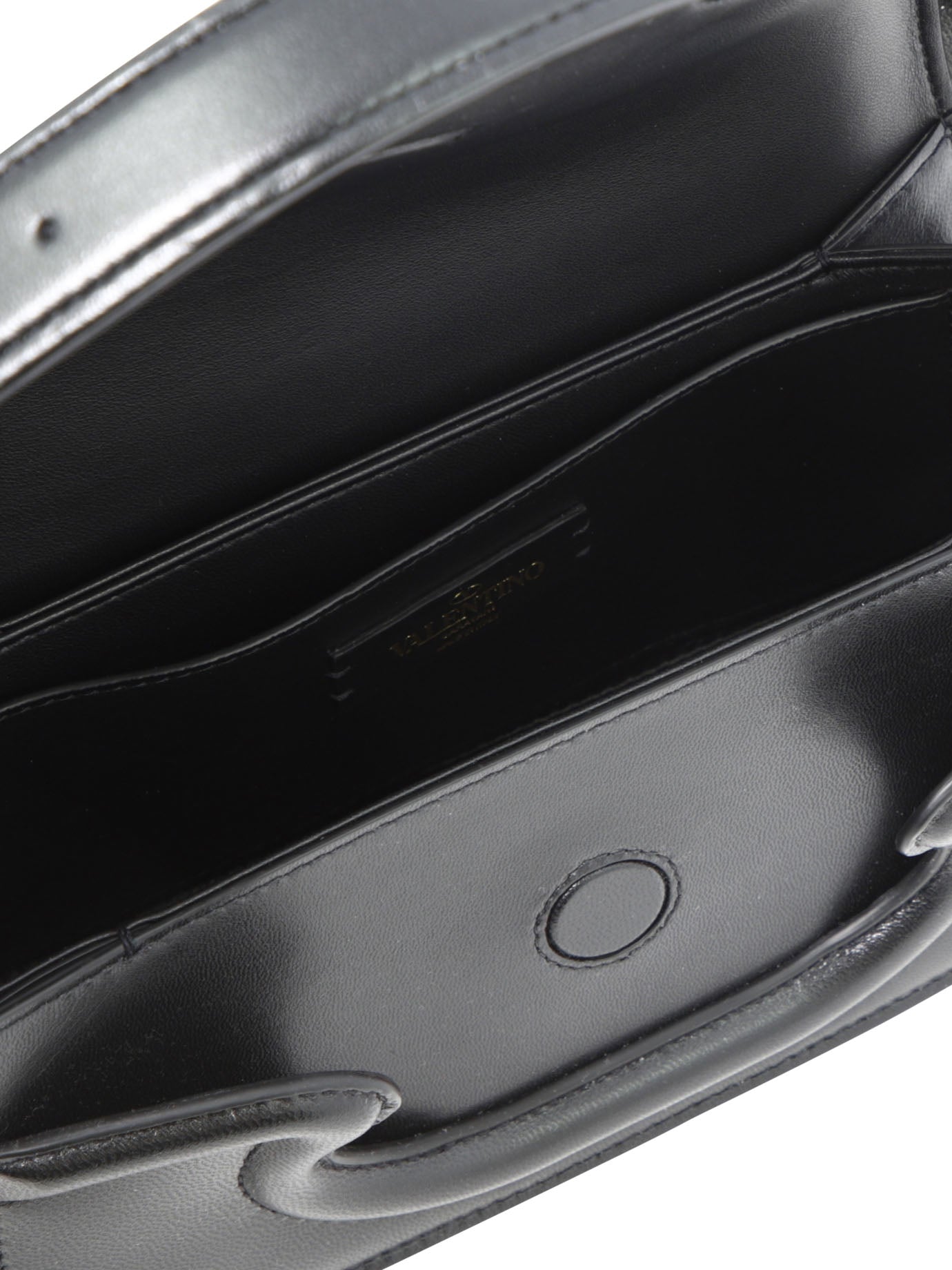 BLACK LEATHER SHOULDER BAG Valentino Garavani