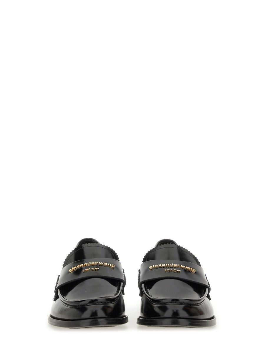 BLACK CALF LEATHER LOAFERS Alexander wang