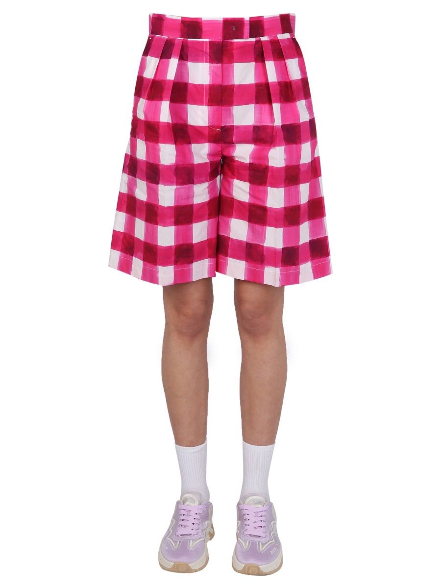 CHECK SHORTS MSGM FUCHSIA 40