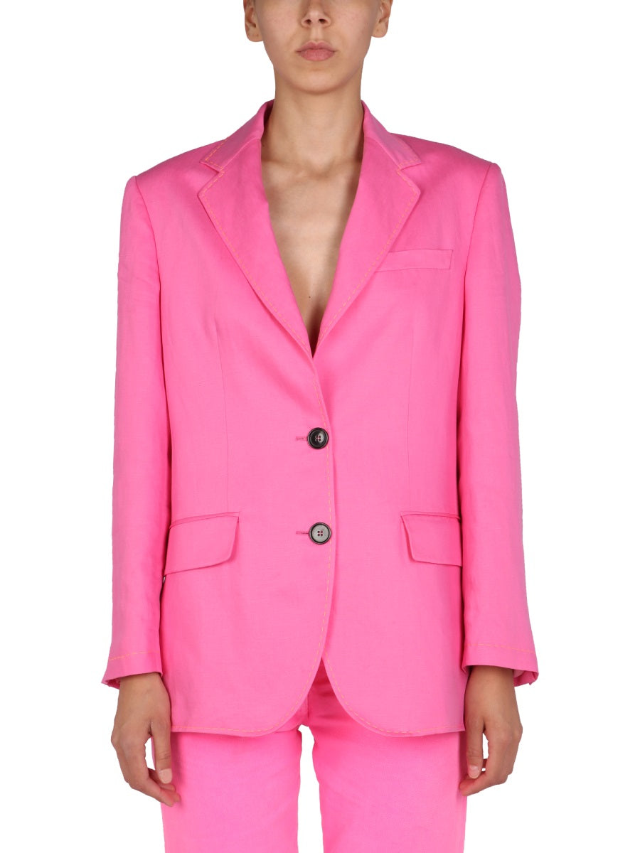 SINGLEBREASTED JACKET MSGM FUCHSIA 42