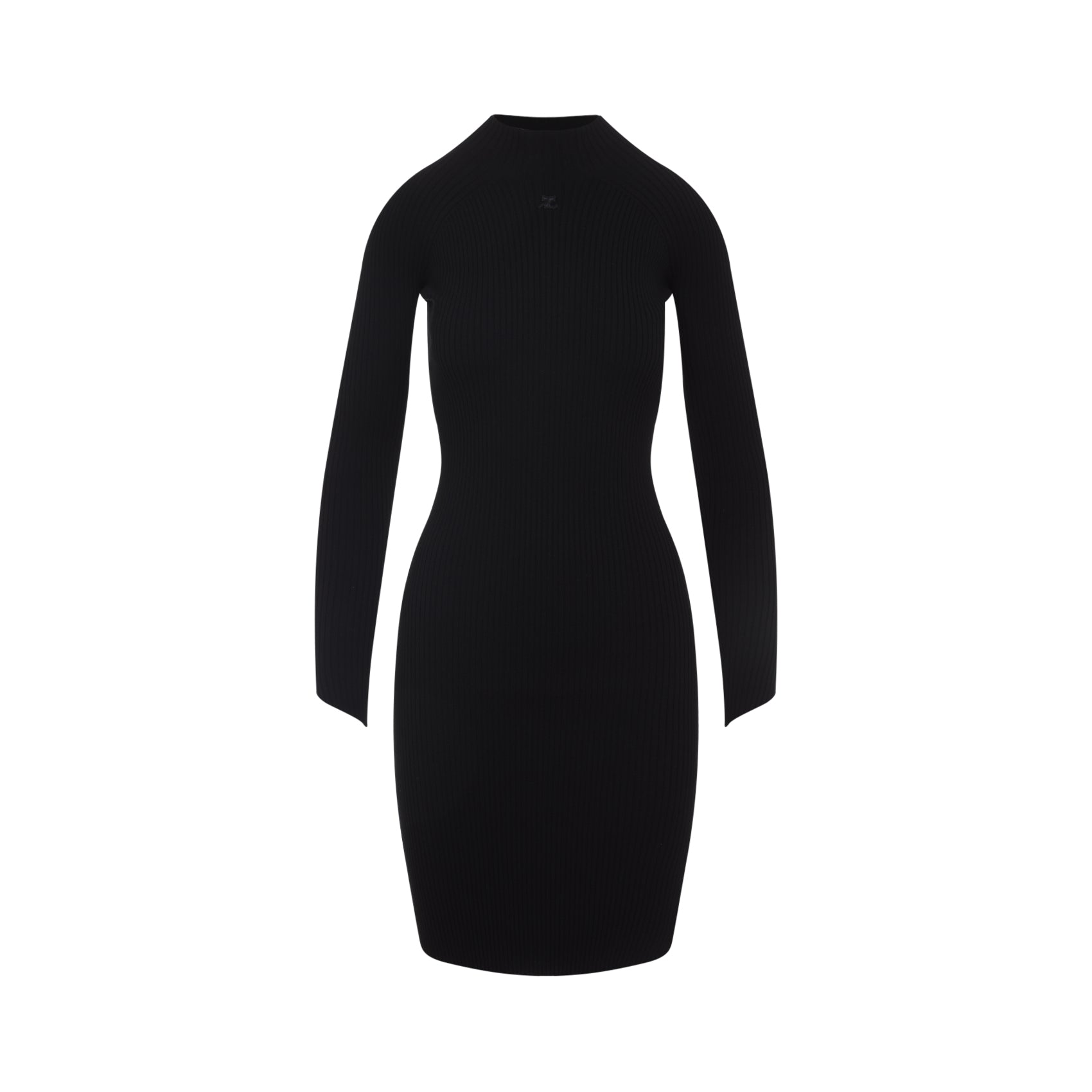 CIRCLE RIB MINI DRESS COURREGÈS BLACK XS