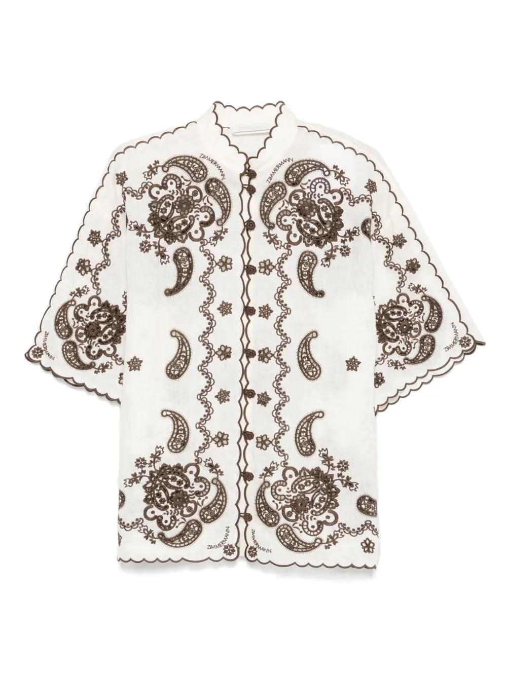 ASCENSION EMBROIDERED SHIRT Zimmermann IVORY 0