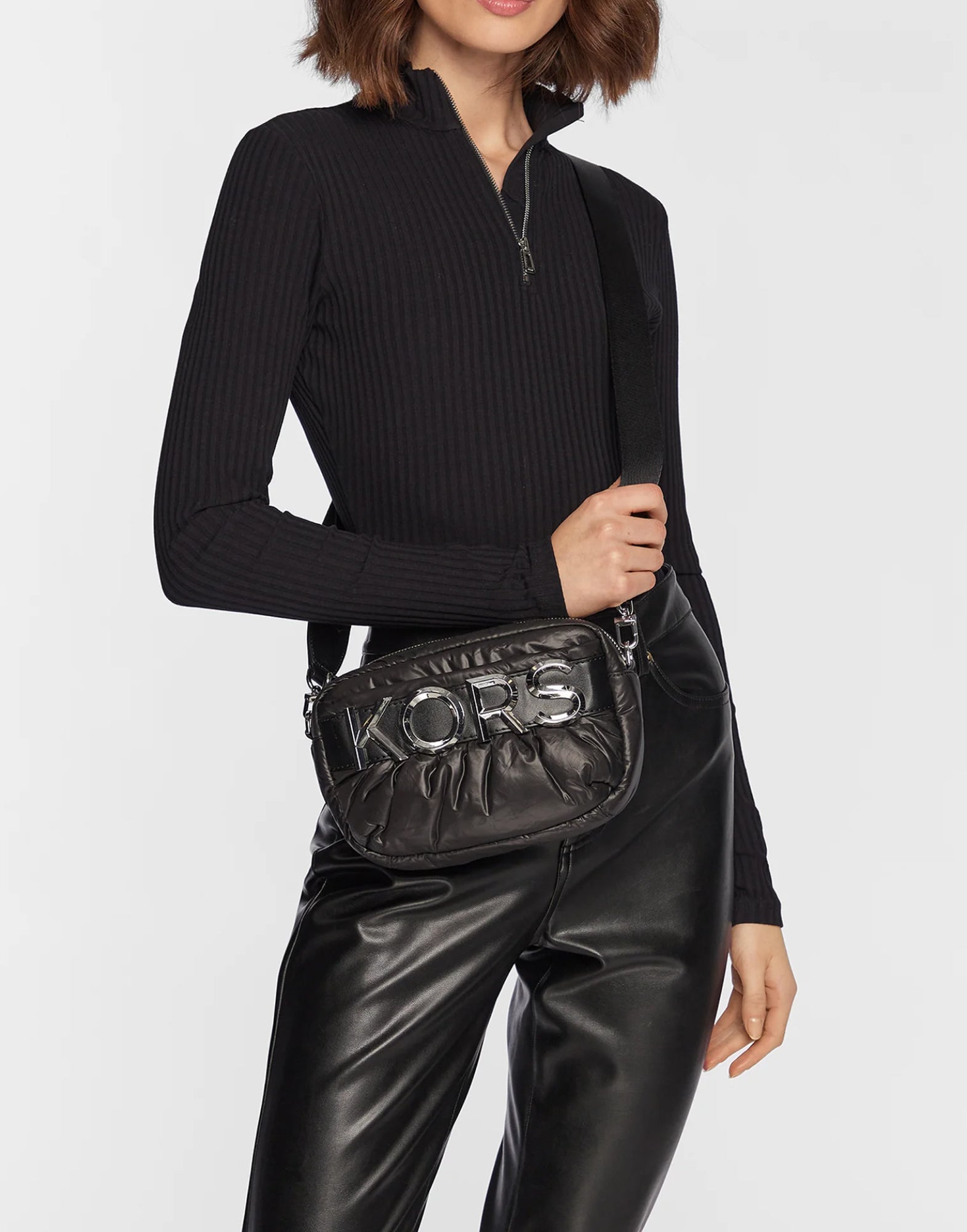 LEONIE LOGO PLAQUE CROSSBODY BAG Michael Kors