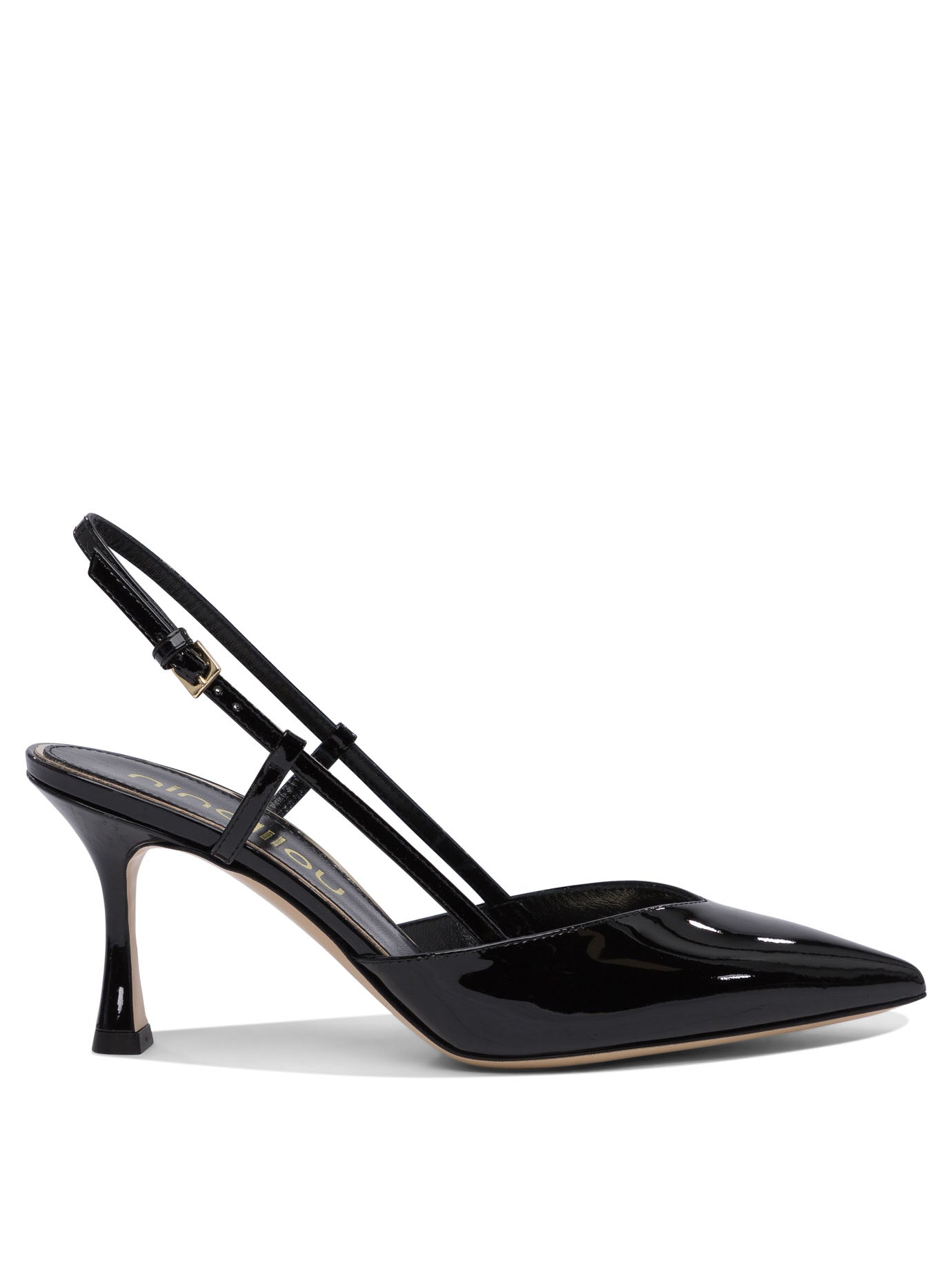 BLACK LEATHER HEELED SHOES NINALILOU BLACK 36