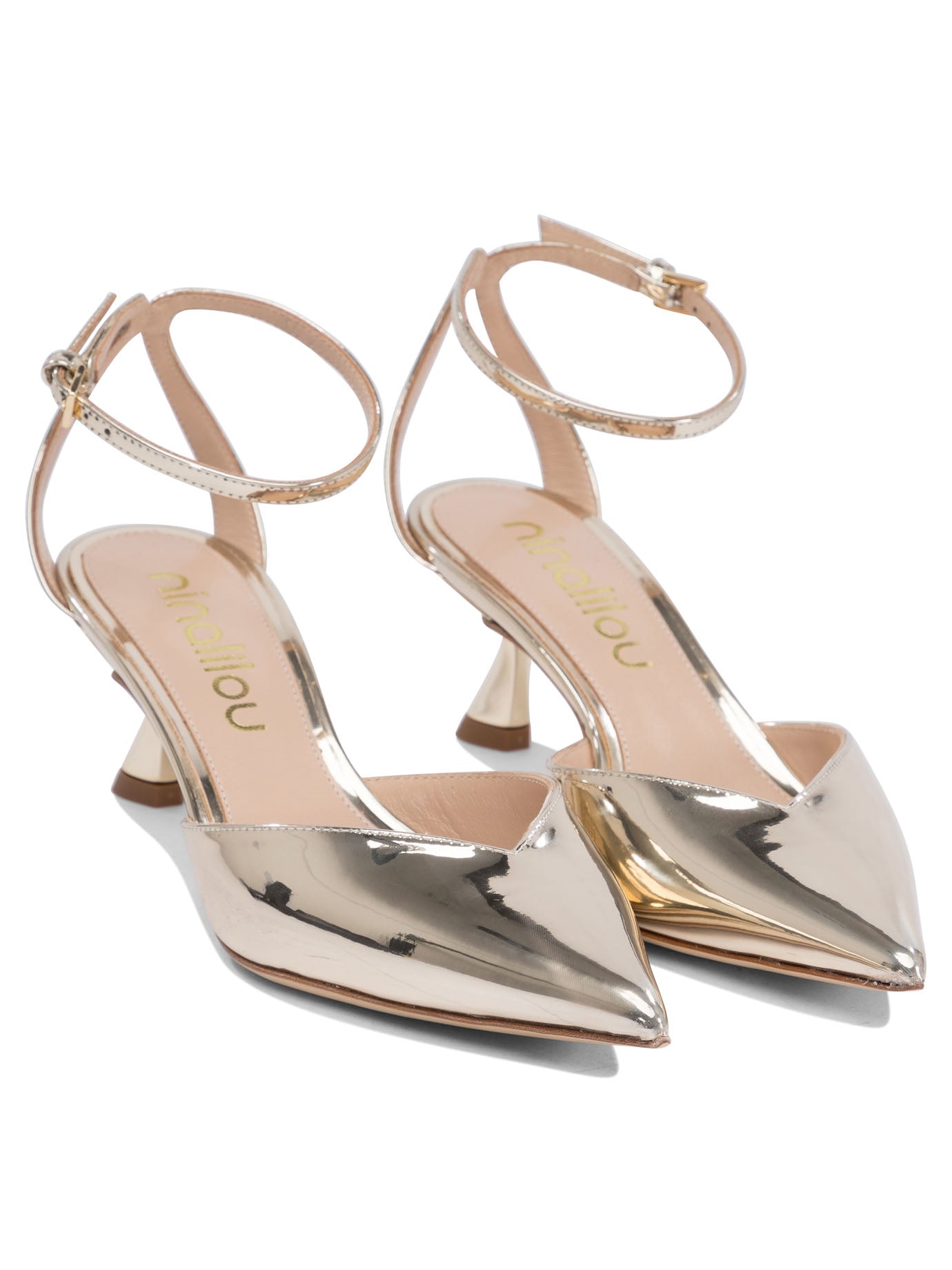 GOLD RUBBER HEELED SHOES NINALILOU