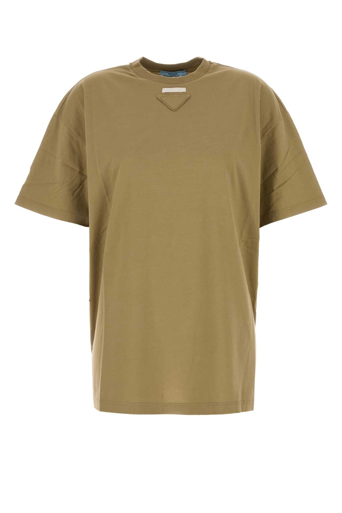 SAGE GREEN JERSEY T-SHIRT Prada GREEN XS
