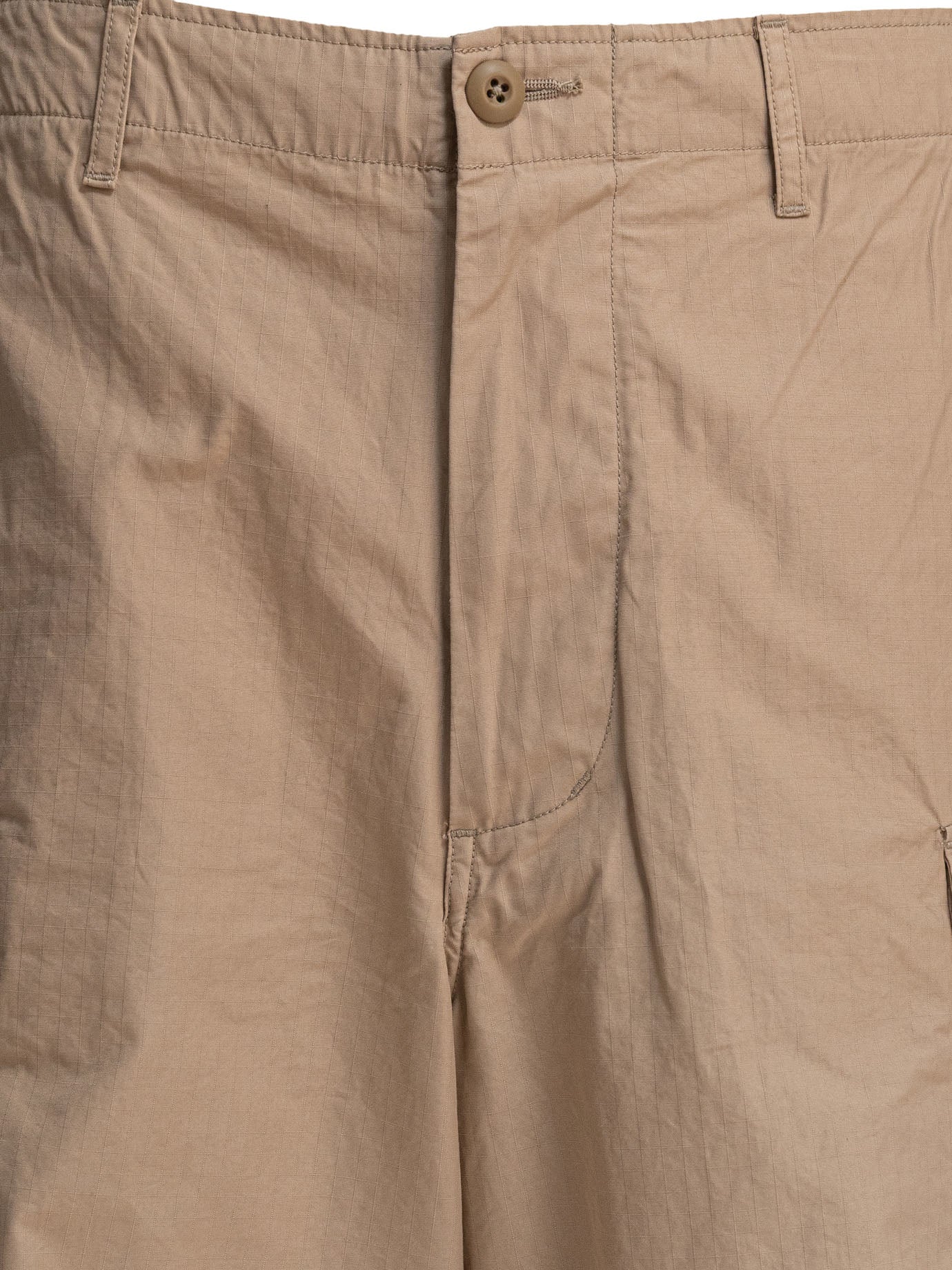 COTTON BEIGE TROUSERS BEAMS PLUS