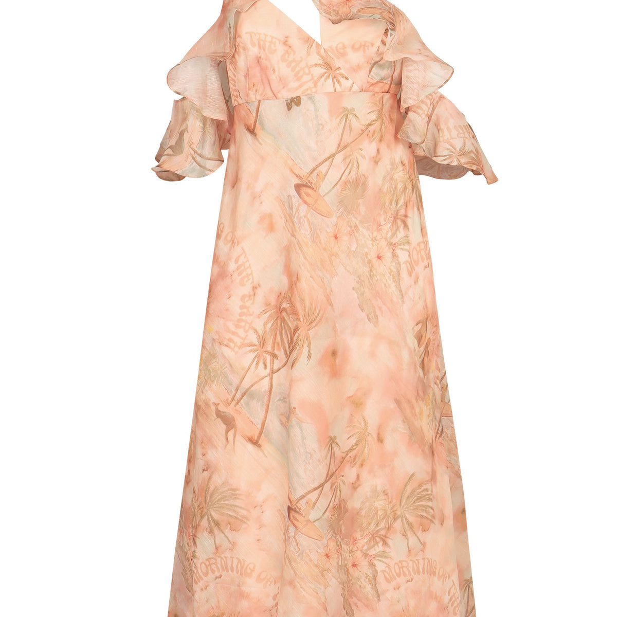 Zimmermann ILLUMINATE RUFFLE DRESS, PINK / 0