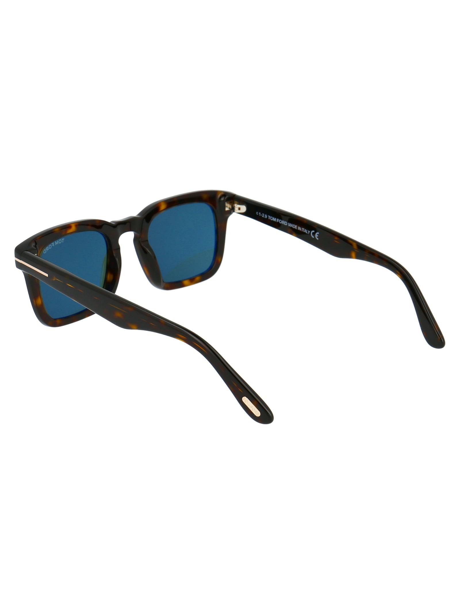 Havana acetate square sunglasses by Tom Ford, side profile