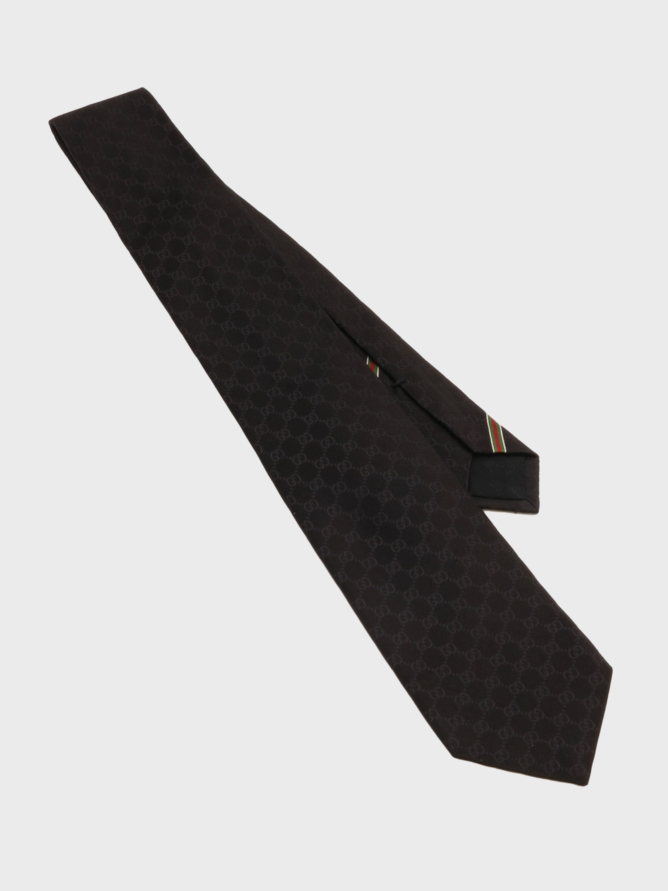 LOGO-JACQUARD SILK TIE Gucci