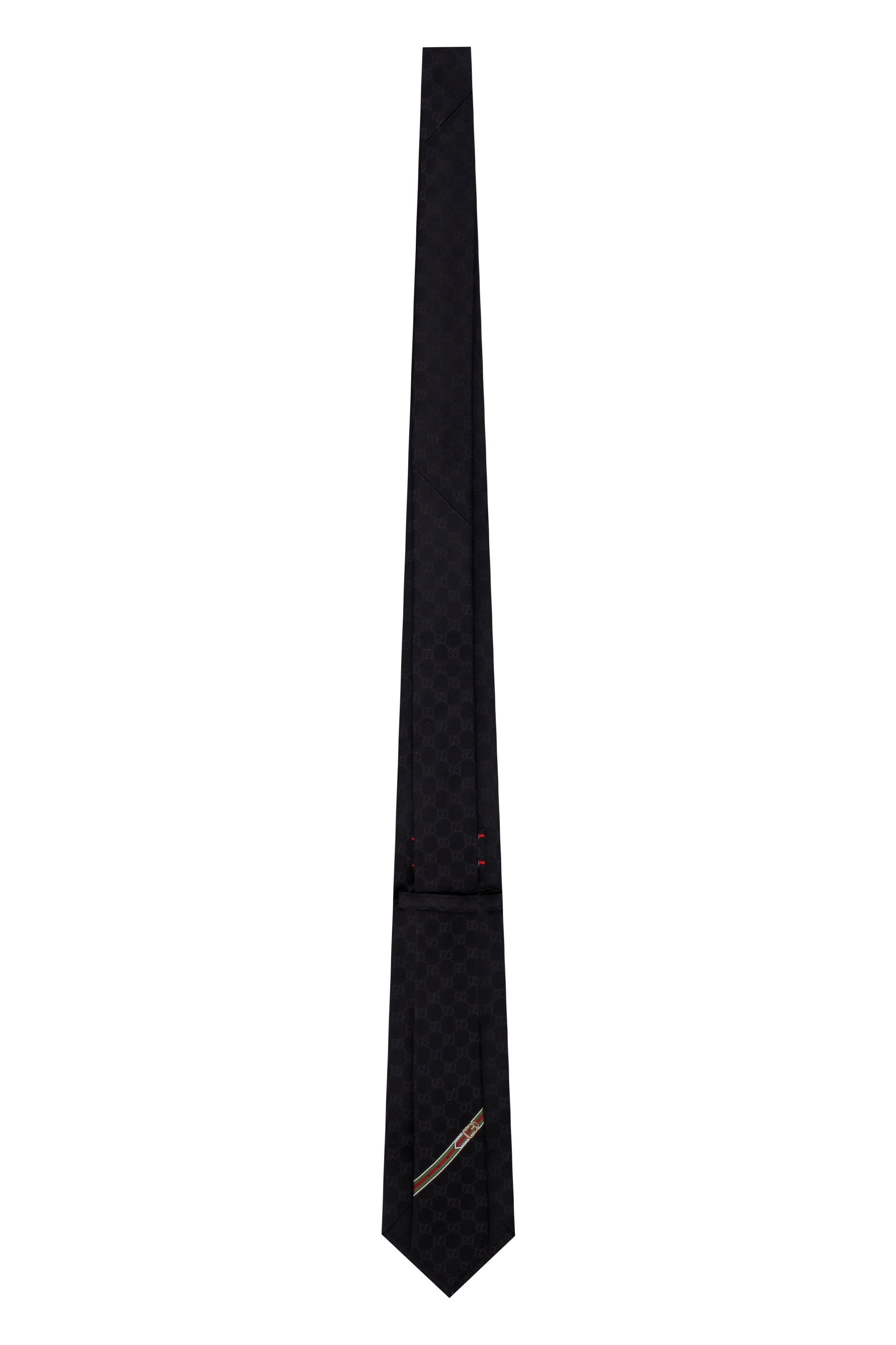 LOGO-JACQUARD SILK TIE Gucci