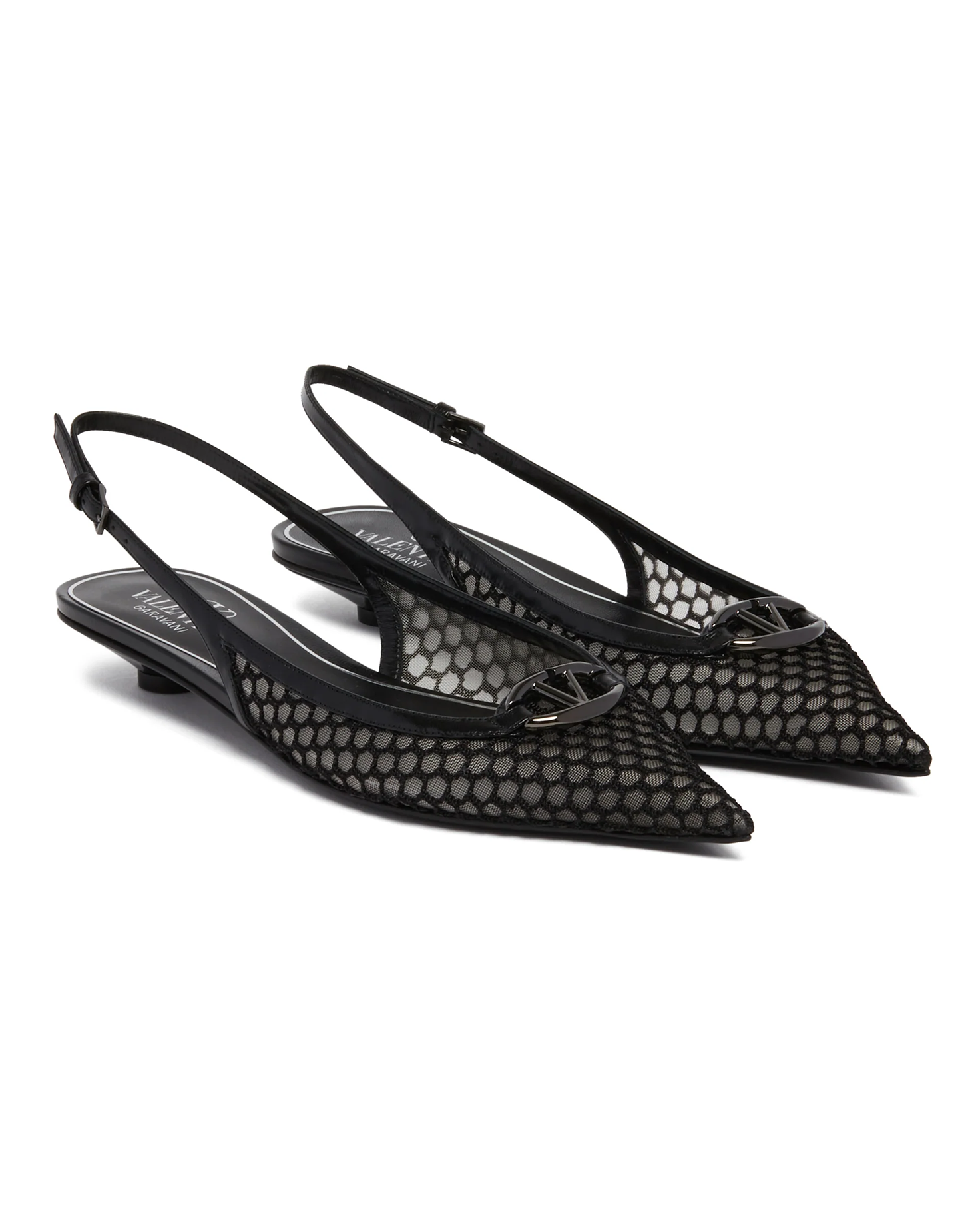 BLACK CALF LEATHER HEELED SHOES Valentino Garavani
