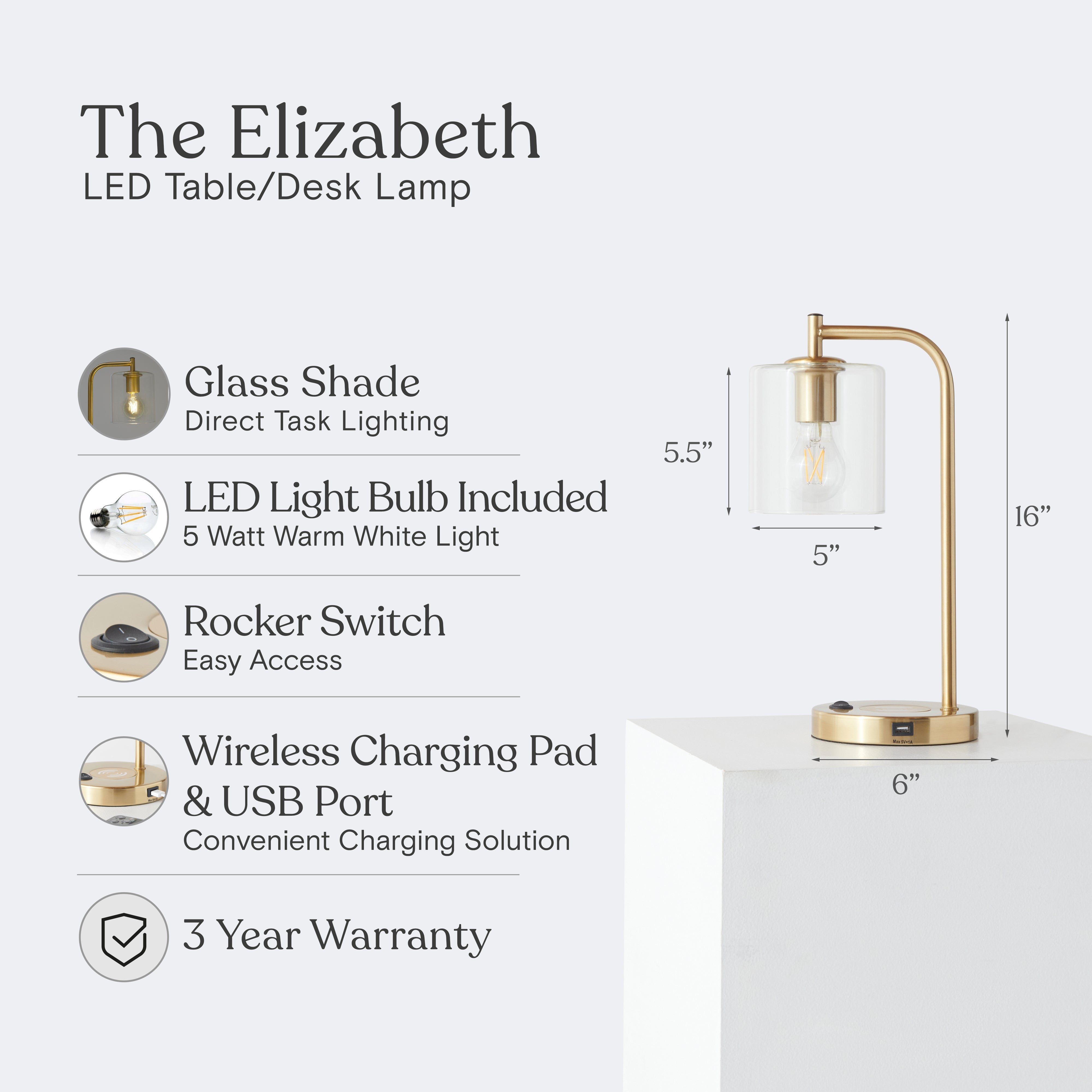 Elizabeth LED Table Lamp Bundle Brightech