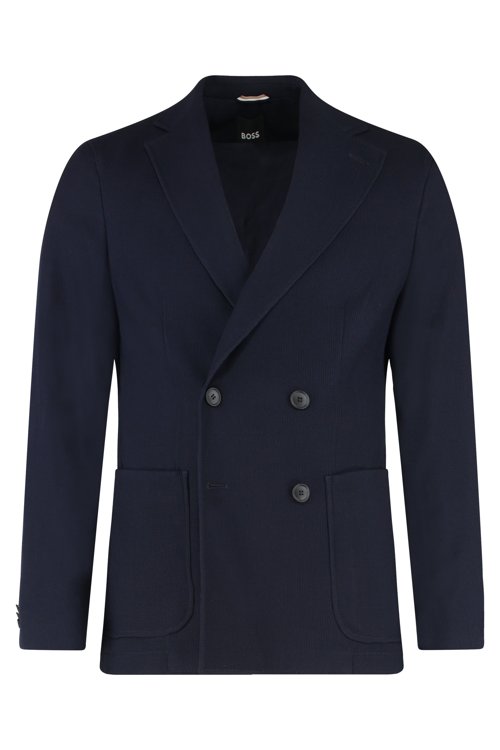 DOUBLE-BREASTED WOOL JACKET BOSS blue 48