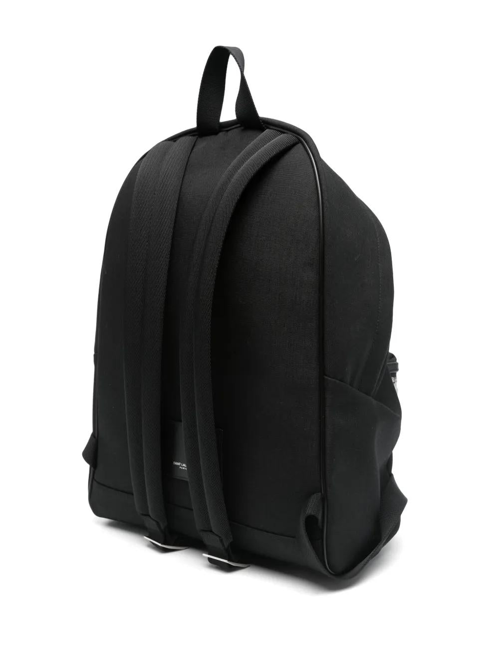 NYLON CANVAS AND LEATHER CITY BACKPACK Saint Laurent