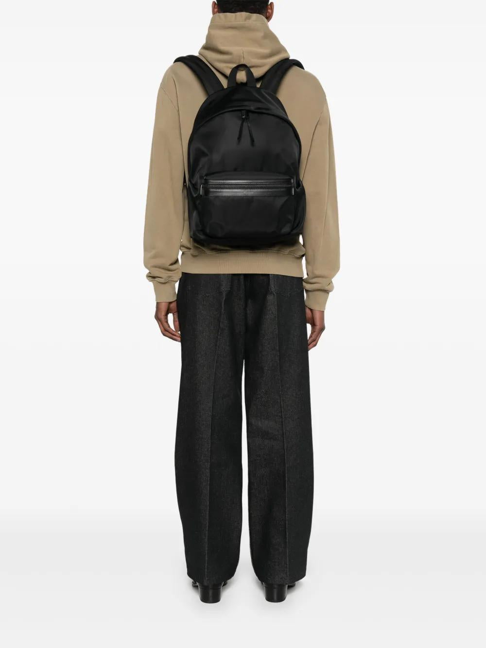CITY BACKPACK MADE OF ECONYL®, SOFT LEATHER AND NYLON Saint Laurent