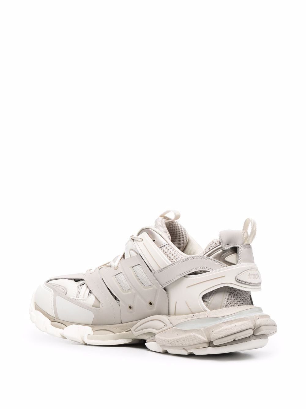 TWO-TONE SYNTHETIC LEATHER AND FABRIC SNEAKERS Balenciaga