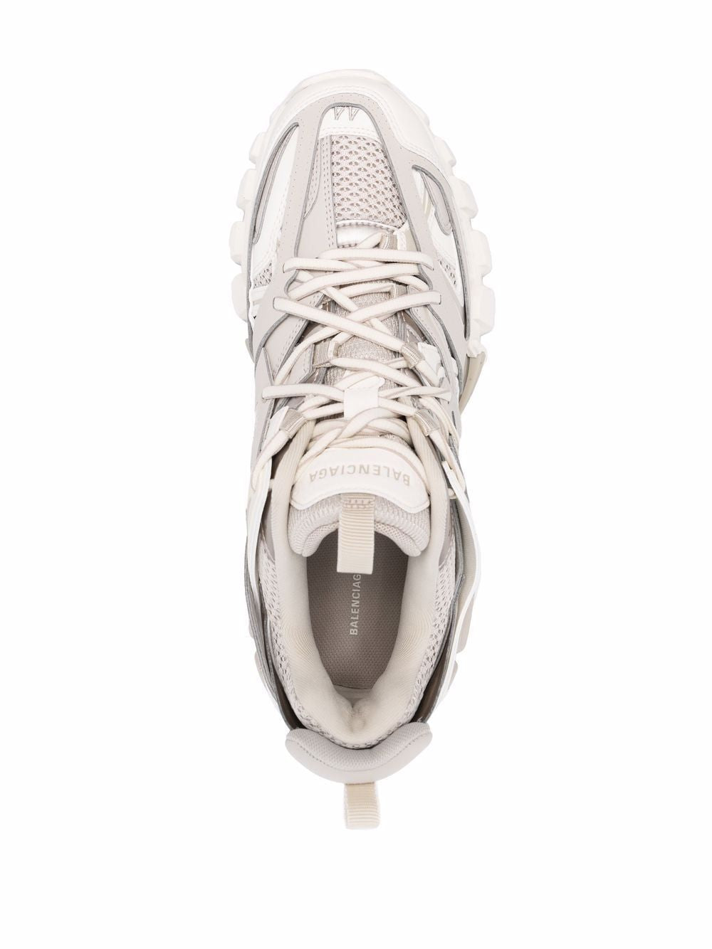TWO-TONE SYNTHETIC LEATHER AND FABRIC SNEAKERS Balenciaga