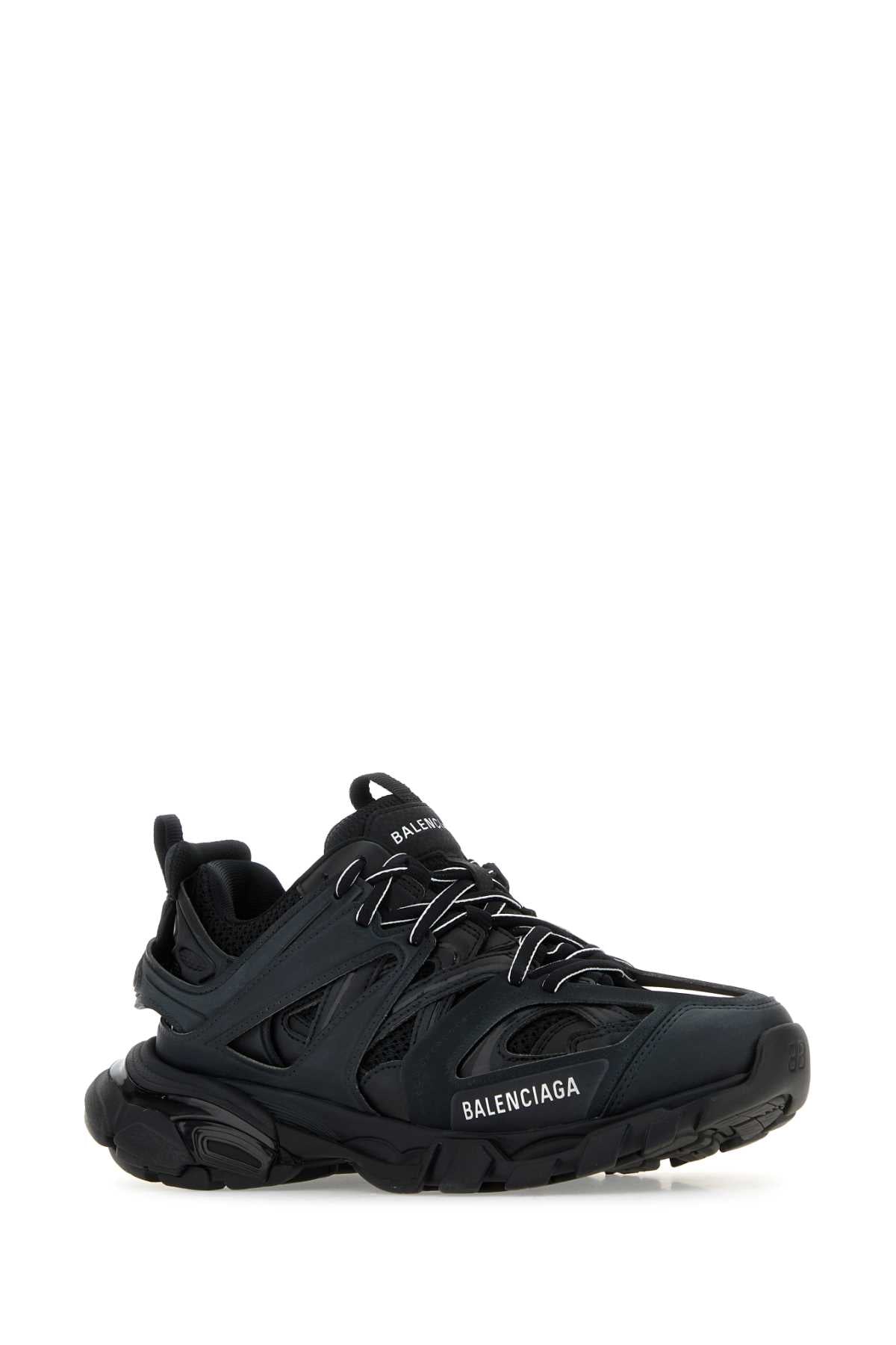 BLACK MESH AND RUBBER TRACK SNEAKERS Balenciaga