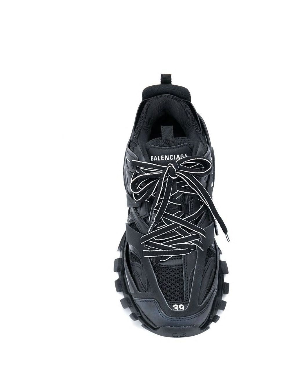 BLACK MESH AND RUBBER TRACK SNEAKERS Balenciaga