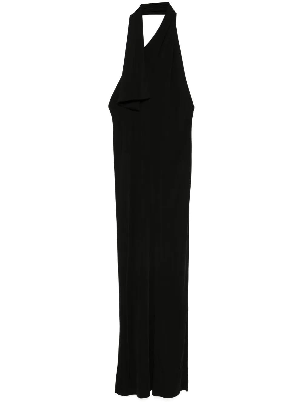 VESTIDO ROZA PAÑUELO ESCOTE NEGRO Khaite NEGRO XS