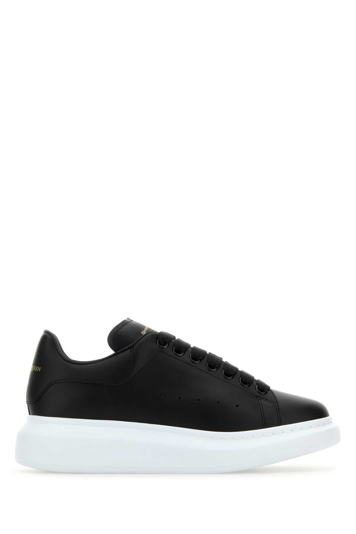 BLACK LEATHER SNEAKERS Alexander McQueen BLACK 39