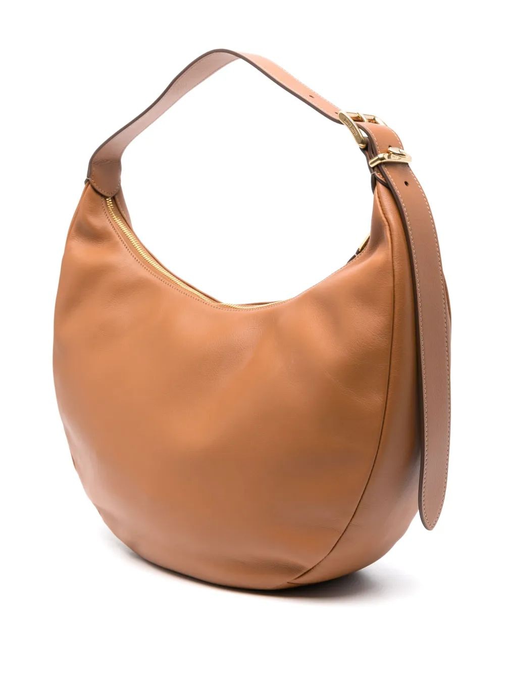 CARAMEL LEATHER SHOULDER BAG Miu Miu