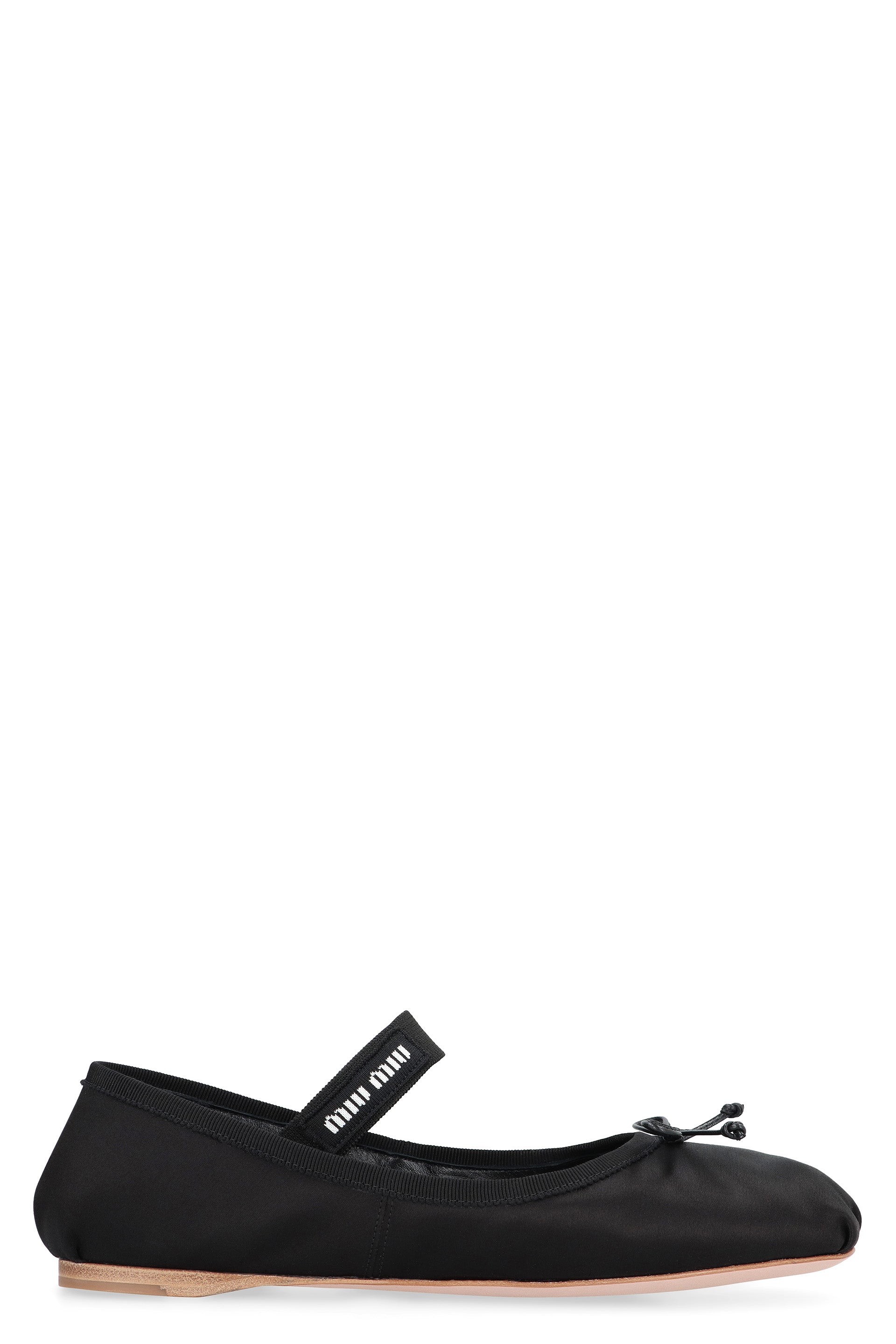 SATIN BALLET FLATS Miu Miu black 39