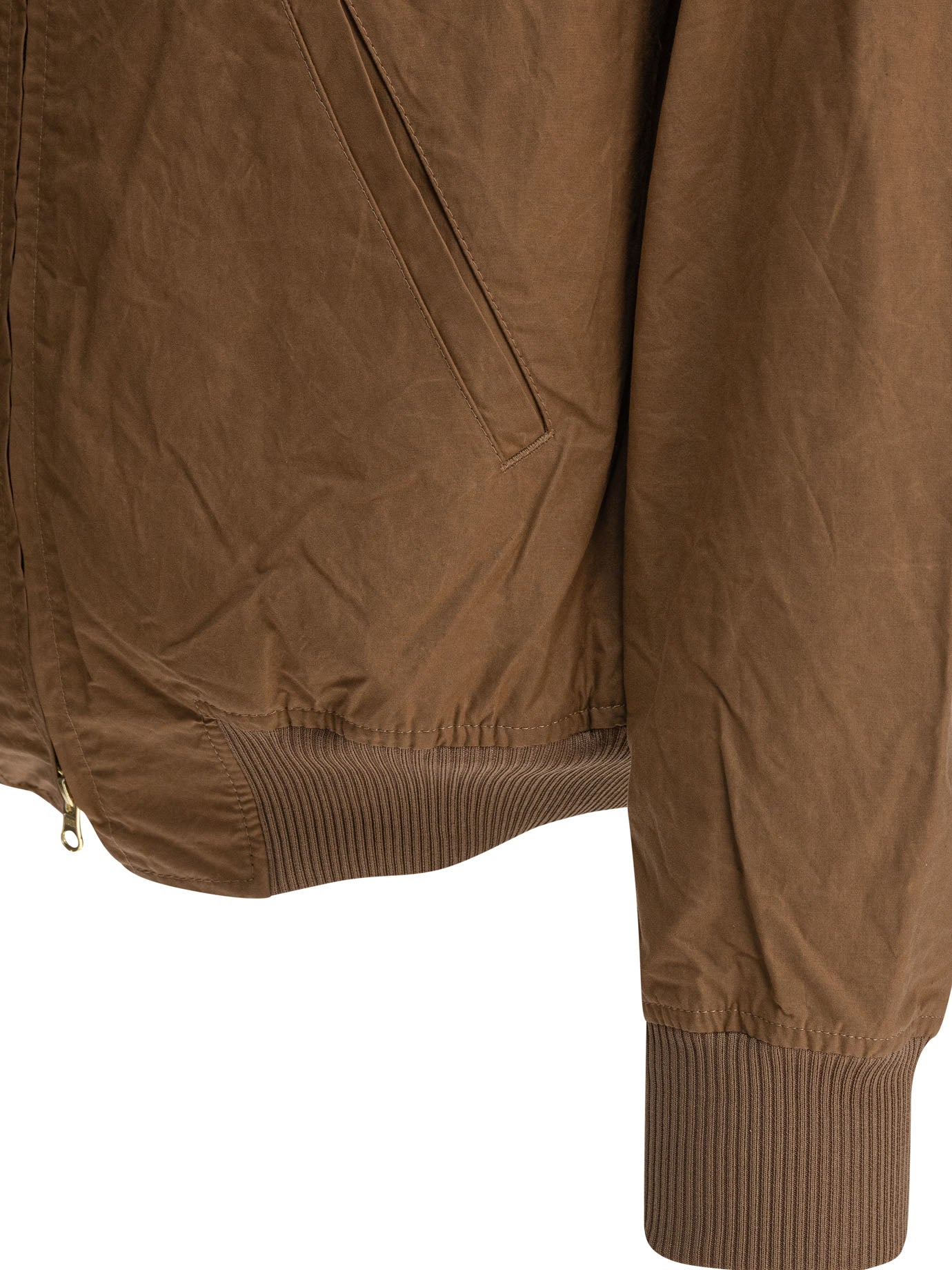 BROWN COTTON JACKET MANIFATTURA CECCARELLI